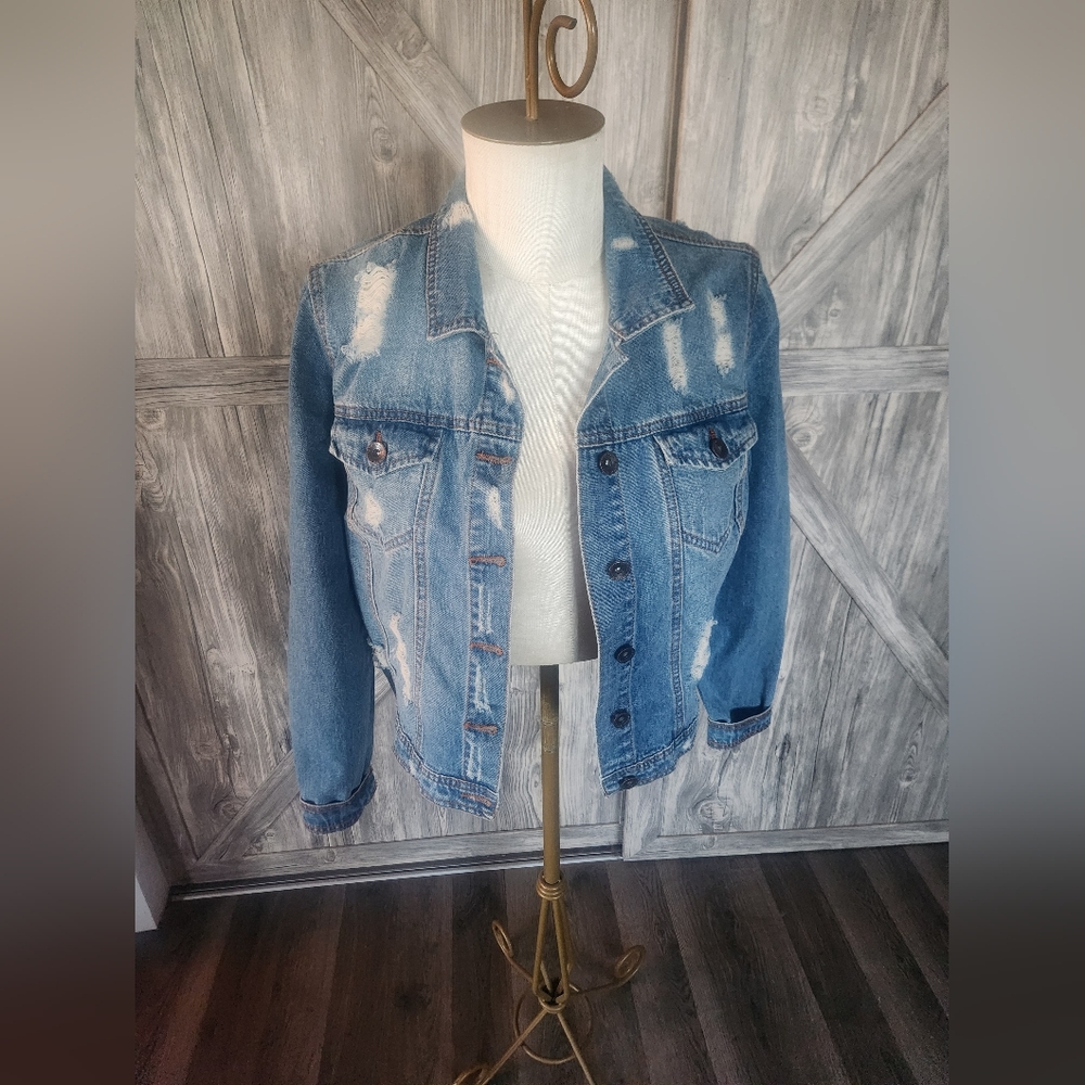 Highway Jeans Distressed Denim Jacket